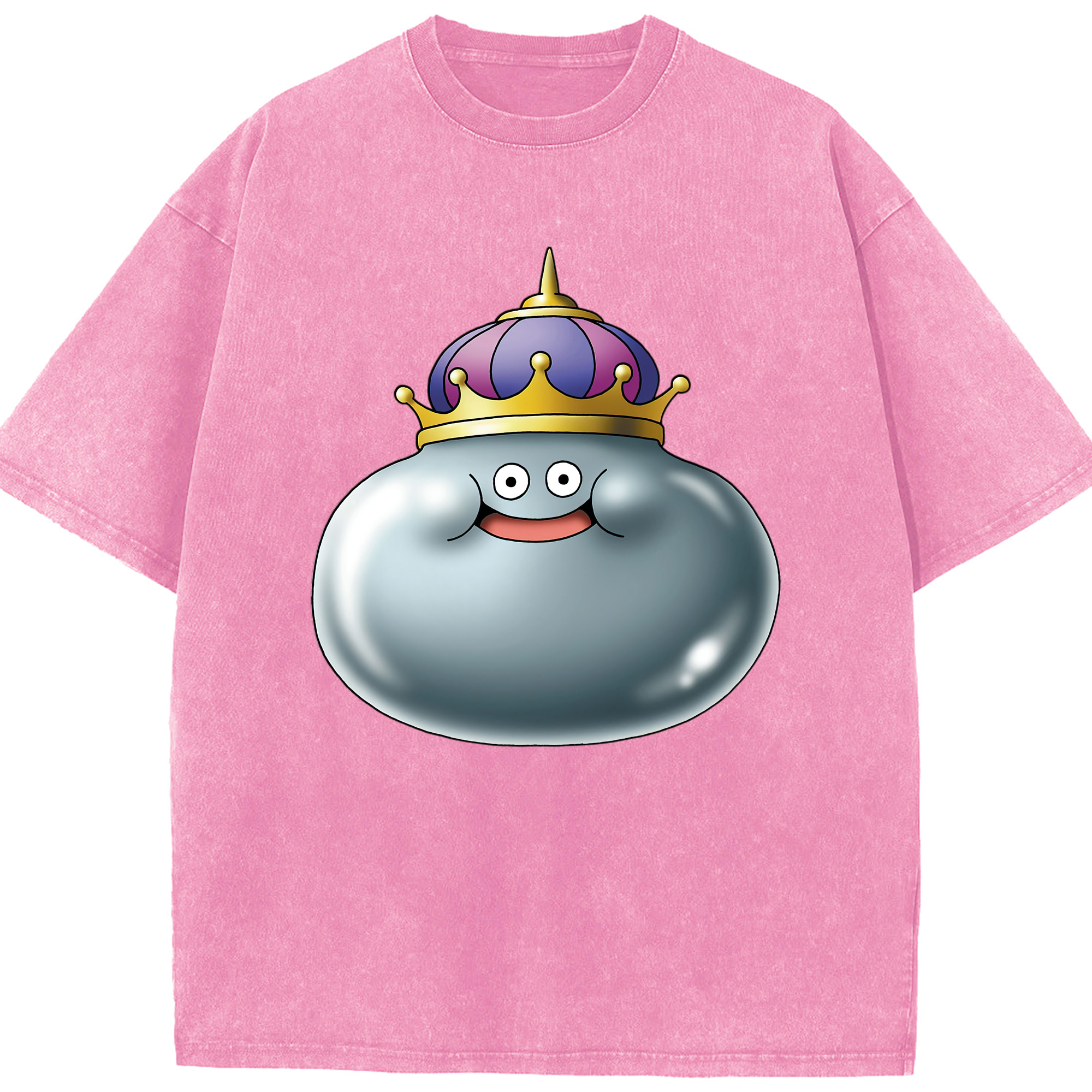 （画像用） ドラゴンクエスト Doragon Kuesuto Dragon Quest 綿100% ヴィンテージ風 半袖Tシャツ（フロントプリント）